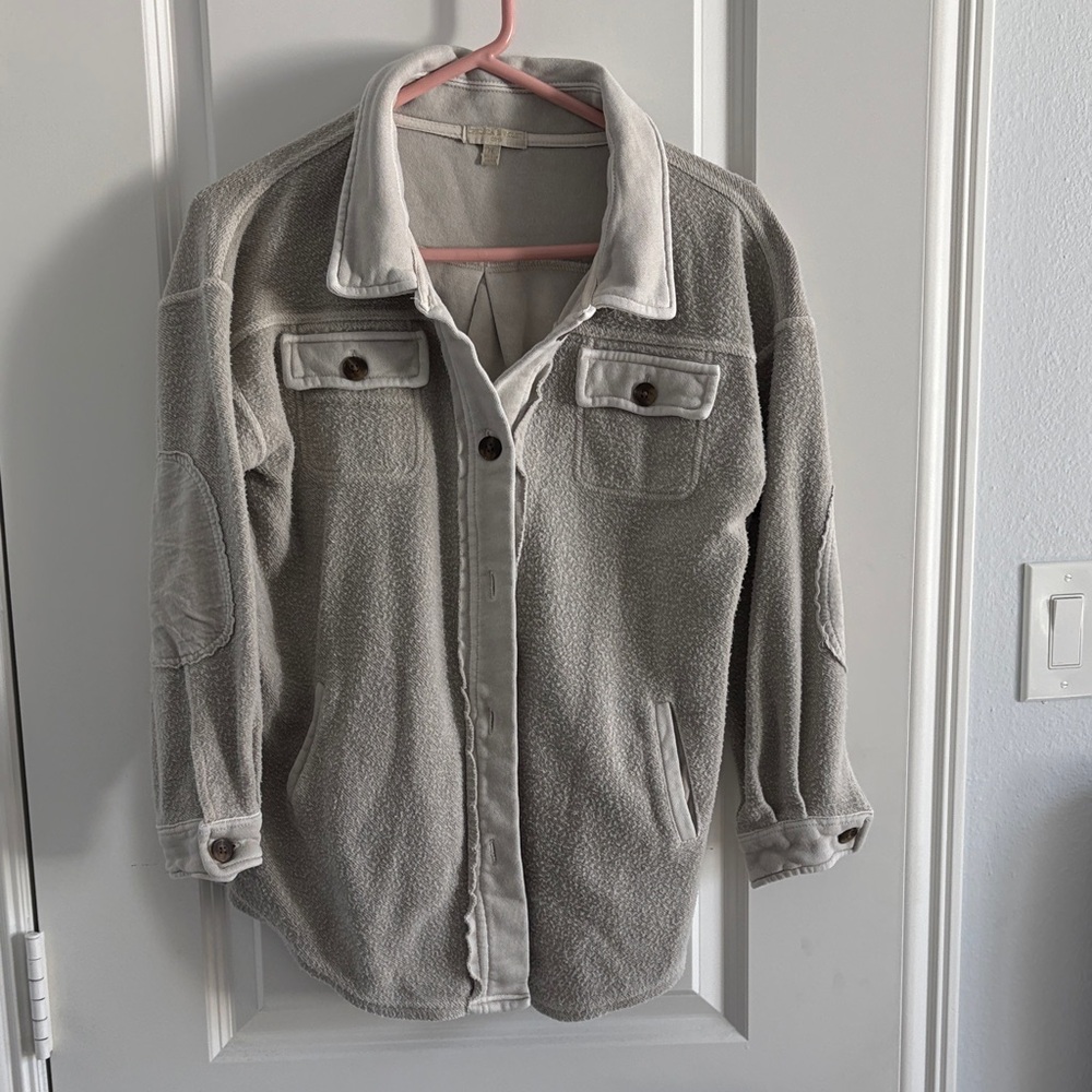 Chelsea & Violet Gray Teddy Jacket